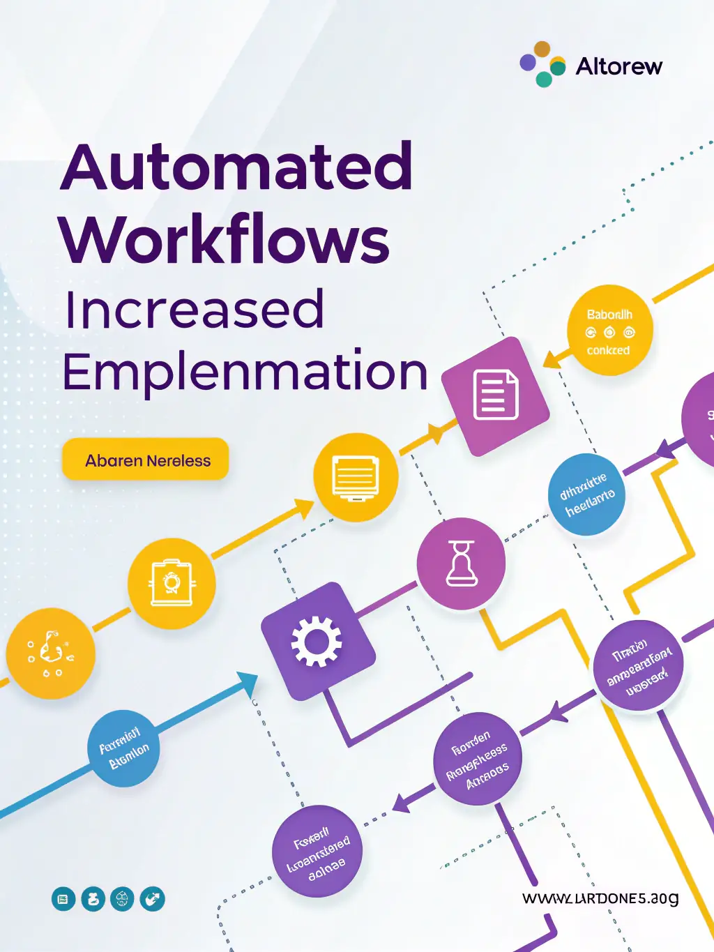 A visual representation of interconnected apps and workflows being automated through Autolytica Solutions' no-code automation platform. The image should illustrate the seamless integration and efficiency gained through automation.